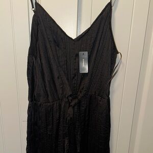 Black Sleeveless Dress Jumpsuit